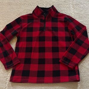 The Children's Place Red and Black Checkered Kids fleece